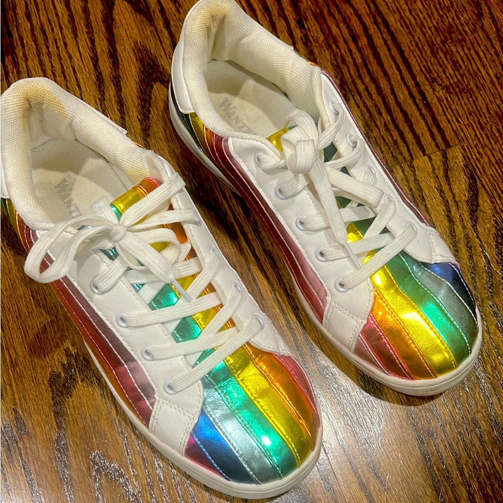 Wanted - rainbow metallic sneakers